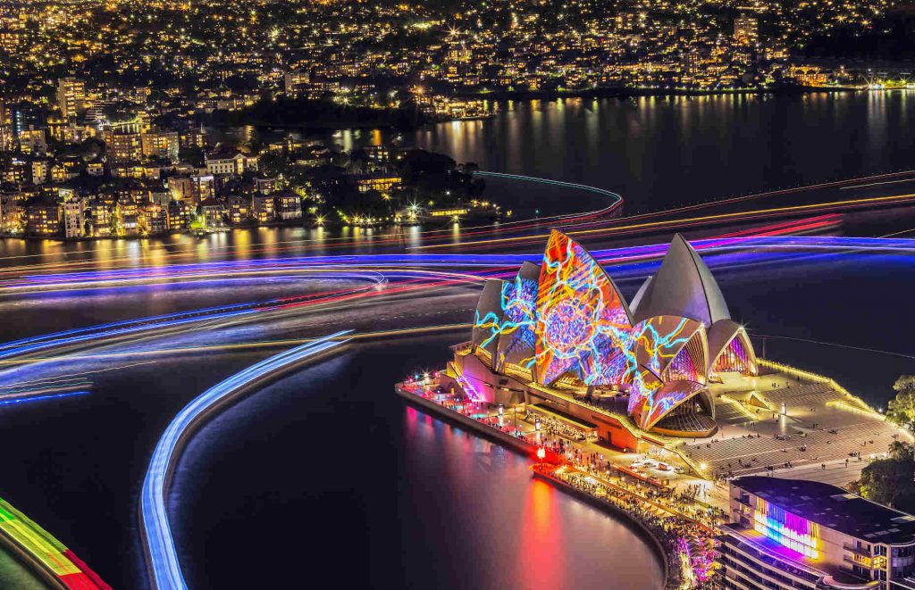 Voyage en Australie - Opéra House pendant le Vivid Festival